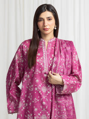 edenrobe Merak Printed Zari Lawn Unstitched 3Pc Suit EWU6M6-070