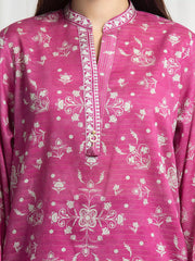 edenrobe Merak Printed Zari Lawn Unstitched 3Pc Suit EWU6M6-070