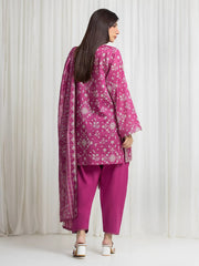 edenrobe Merak Printed Zari Lawn Unstitched 3Pc Suit EWU6M6-070