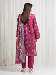 edenrobe Merak Printed Zari Lawn Unstitched 3Pc Suit EWU6M6-071