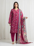edenrobe Merak Printed Zari Lawn Unstitched 3Pc Suit EWU6M6-071
