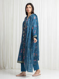 edenrobe Merak Printed Zari Lawn Unstitched 3Pc Suit EWU6M6-073