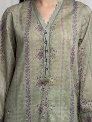 edenrobe Merak Printed Zari Lawn Unstitched 3Pc Suit EWU6M6-074