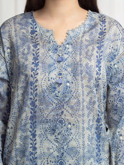 edenrobe Merak Printed Zari Lawn Unstitched 3Pc Suit EWU6M6-075