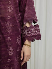 edenrobe Merak Printed Zari Lawn Unstitched 3Pc Suit EWU6M6-076