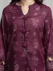 edenrobe Merak Printed Zari Lawn Unstitched 3Pc Suit EWU6M6-076