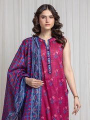 edenrobe Merak Printed Zari Lawn Unstitched 3Pc Suit EWU6M6-078