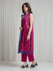 edenrobe Merak Printed Zari Lawn Unstitched 3Pc Suit EWU6M6-078
