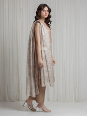 edenrobe Merak Printed Zari Lawn Unstitched 3Pc Suit EWU6M6-080