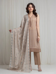 edenrobe Merak Printed Zari Lawn Unstitched 3Pc Suit EWU6M6-080