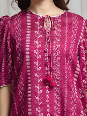 edenrobe Merak Printed Zari Lawn Unstitched 3Pc Suit EWU6M6-081