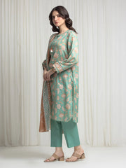 edenrobe Merak Printed Zari Lawn Unstitched 3Pc Suit EWU6M6-082