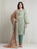 edenrobe Merak Printed Zari Lawn Unstitched 3Pc Suit EWU6M6-082
