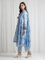 edenrobe Merak Printed Zari Lawn Unstitched 3Pc Suit EWU6M6-083