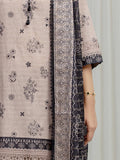 edenrobe Merak Printed Zari Lawn Unstitched 3Pc Suit EWU6M6-084