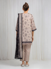 edenrobe Merak Printed Zari Lawn Unstitched 3Pc Suit EWU6M6-084