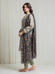 edenrobe Merak Printed Zari Lawn Unstitched 3Pc Suit EWU6M6-085