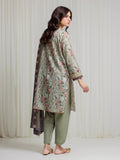 edenrobe Merak Printed Zari Lawn Unstitched 3Pc Suit EWU6M6-085