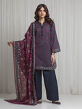 edenrobe Merak Printed Zari Lawn Unstitched 3Pc Suit EWU6M6-086