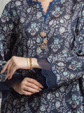 edenrobe Merak Printed Zari Lawn Unstitched 3Pc Suit EWU6M6-087