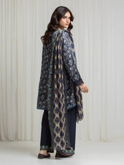 edenrobe Merak Printed Zari Lawn Unstitched 3Pc Suit EWU6M6-087