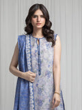 edenrobe Merak Printed Zari Lawn Unstitched 3Pc Suit EWU6M6-091