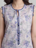 edenrobe Merak Printed Zari Lawn Unstitched 3Pc Suit EWU6M6-091