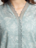 edenrobe Merak Printed Zari Lawn Unstitched 3Pc Suit EWU6M6-093