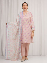 edenrobe Merak Printed Zari Lawn Unstitched 3Pc Suit EWU6M6-094