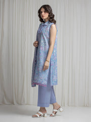 edenrobe Merak Printed Zari Lawn Unstitched 3Pc Suit EWU6M6-095