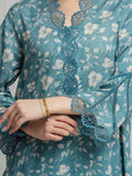 edenrobe Merak Printed Zari Lawn Unstitched 3Pc Suit EWU6M6-097