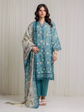 edenrobe Merak Printed Zari Lawn Unstitched 3Pc Suit EWU6M6-097