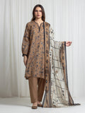 edenrobe Merak Printed Zari Lawn Unstitched 3Pc Suit EWU6M6-098