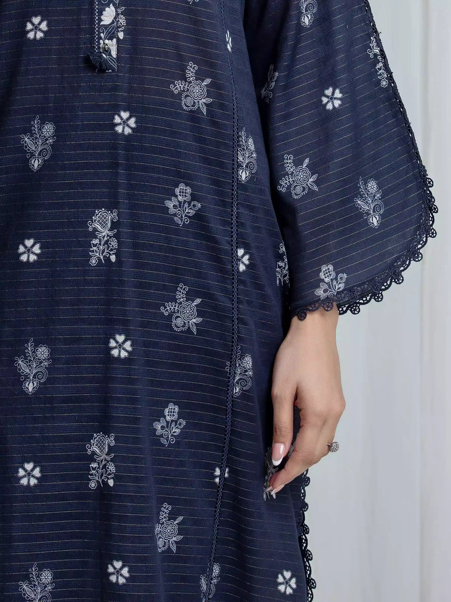 edenrobe Merak Printed Zari Lawn Unstitched 3Pc Suit EWU6M6-100