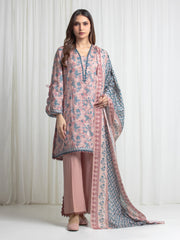 edenrobe Merak Printed Zari Lawn Unstitched 3Pc Suit EWU6M6-101