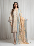 edenrobe Merak Printed Zari Lawn Unstitched 3Pc Suit EWU6M6-102