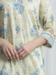 edenrobe Merak Printed Zari Lawn Unstitched 3Pc Suit EWU6M6-103