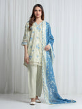 edenrobe Merak Printed Zari Lawn Unstitched 3Pc Suit EWU6M6-103