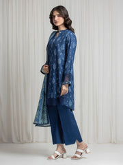 edenrobe Merak Printed Zari Lawn Unstitched 3Pc Suit EWU6M6-104