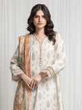 edenrobe Merak Printed Zari Lawn Unstitched 3Pc Suit EWU6M6-105