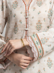 edenrobe Merak Printed Zari Lawn Unstitched 3Pc Suit EWU6M6-105
