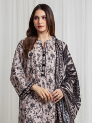 edenrobe Merak Printed Zari Lawn Unstitched 3Pc Suit EWU6M6-107