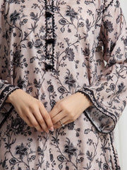 edenrobe Merak Printed Zari Lawn Unstitched 3Pc Suit EWU6M6-107