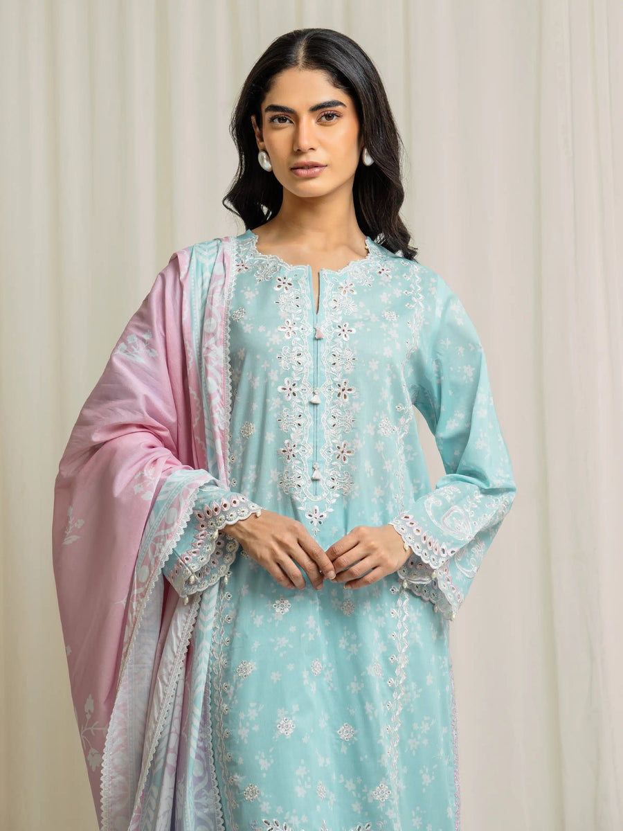 edenrobe Premium Festive Unstitched Lawn 3Pc Suit EWU6V1-33000