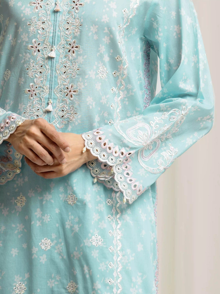 edenrobe Premium Festive Unstitched Lawn 3Pc Suit EWU6V1-33000