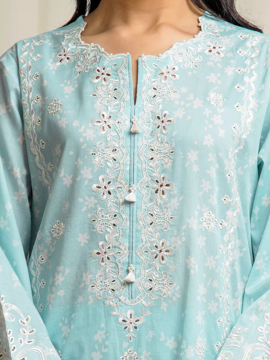 edenrobe Premium Festive Unstitched Lawn 3Pc Suit EWU6V1-33000