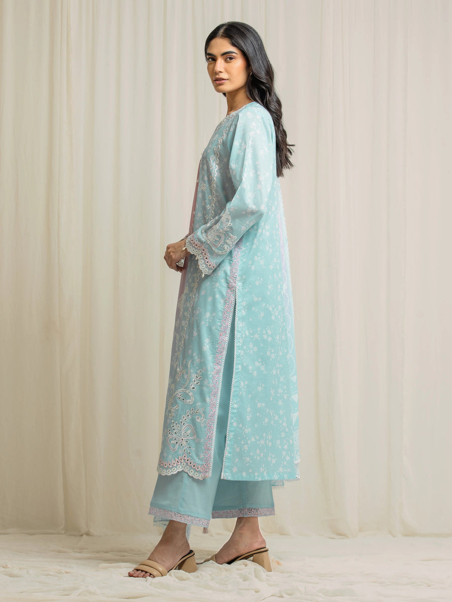 edenrobe Premium Festive Unstitched Lawn 3Pc Suit EWU6V1-33000