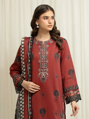 edenrobe Premium Festive Unstitched Lawn 3Pc Suit EWU6V1-33001