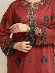 edenrobe Premium Festive Unstitched Lawn 3Pc Suit EWU6V1-33001