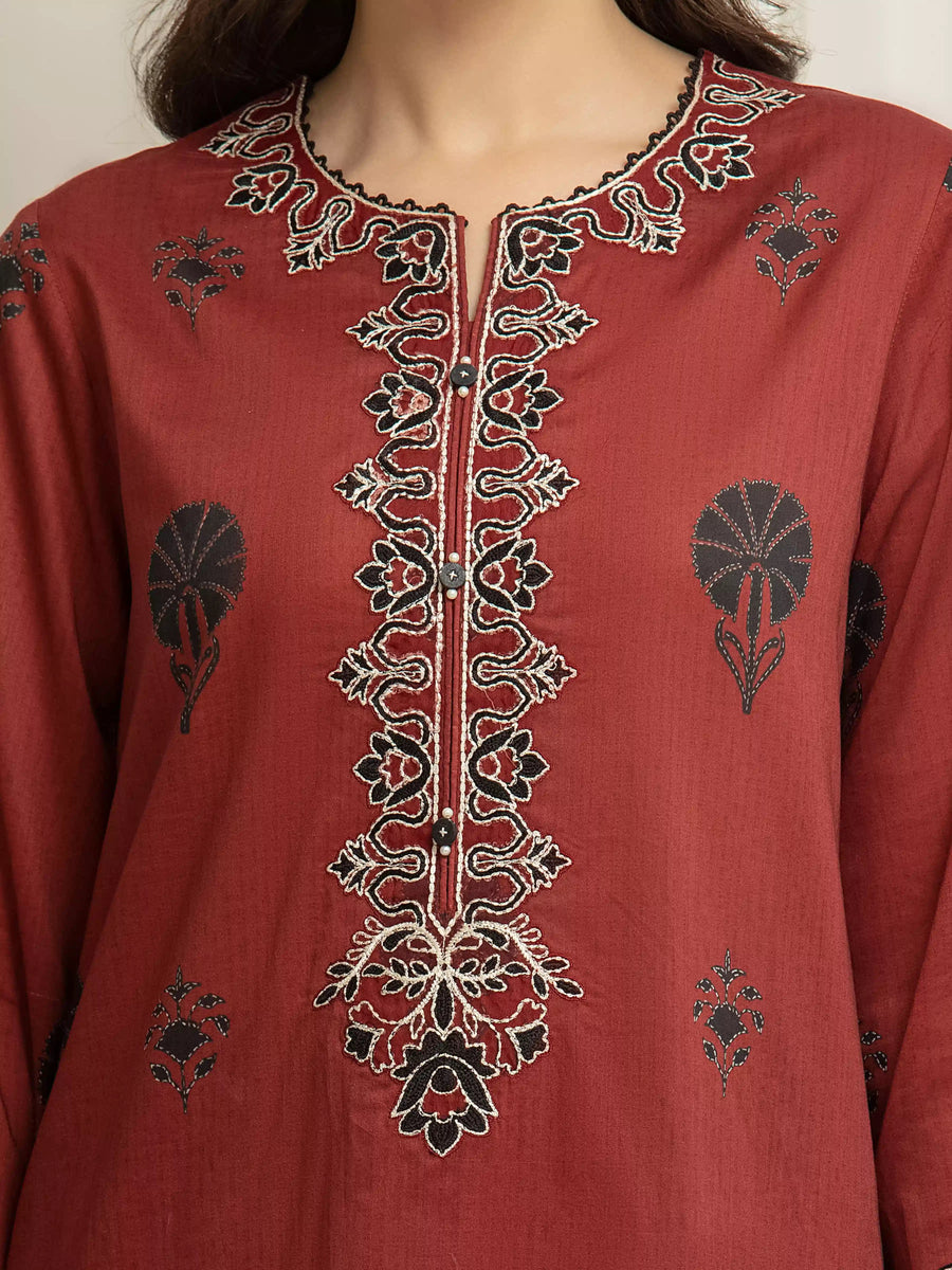 edenrobe Premium Festive Unstitched Lawn 3Pc Suit EWU6V1-33001